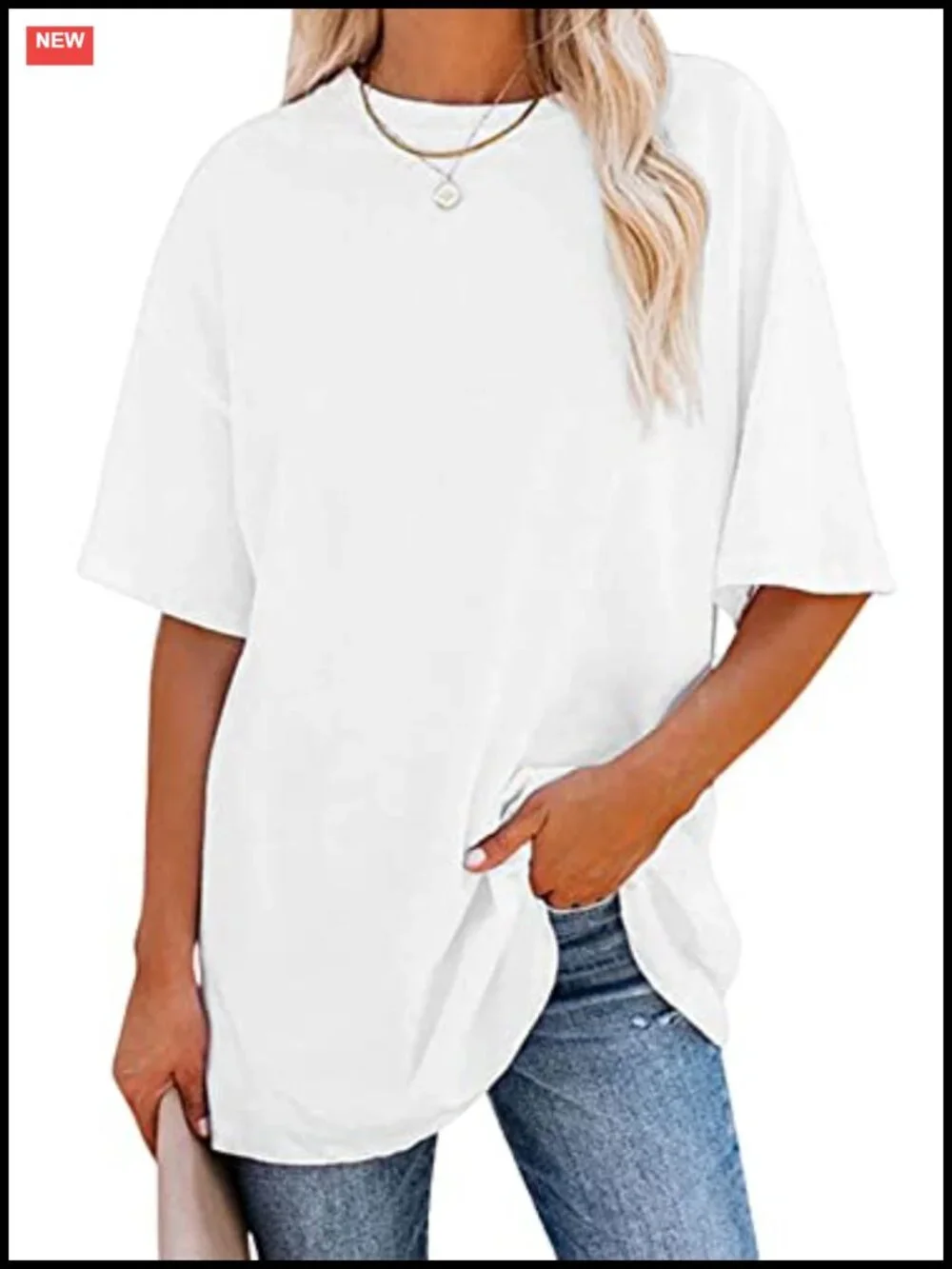 Womens Oversized Cotton Blend Graphic T-Shirt Loose Fit Casual Crewneck Short